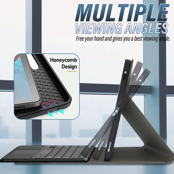 Touchpad Keyboard Case for 13 Inch Microsoft Surface Pro 11/10/9, 7 Colors Backl - Picture 4 of 8